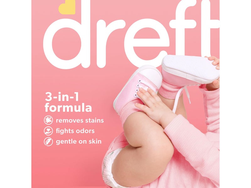Dreft مسحوق غسيل درفت للمواليد الجدد، لطيف على البشرة الحساسة، متوافق مع HE، 64 غسلة - Image 2